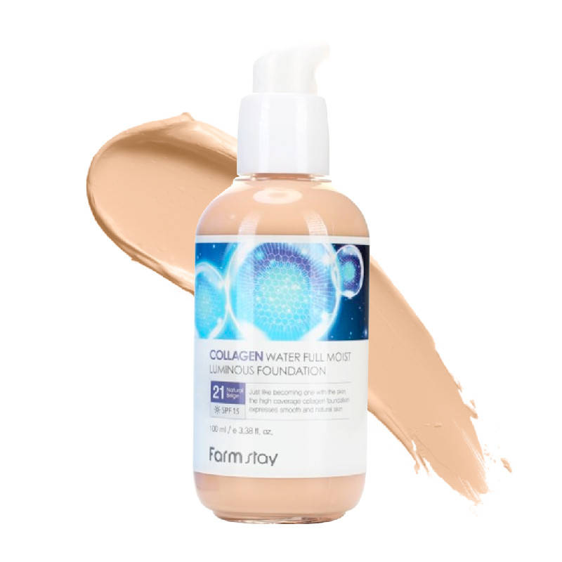 

Тональный крем Farm stay Collagen Water Full Moist Luminous Foundation SPF15 тон 21