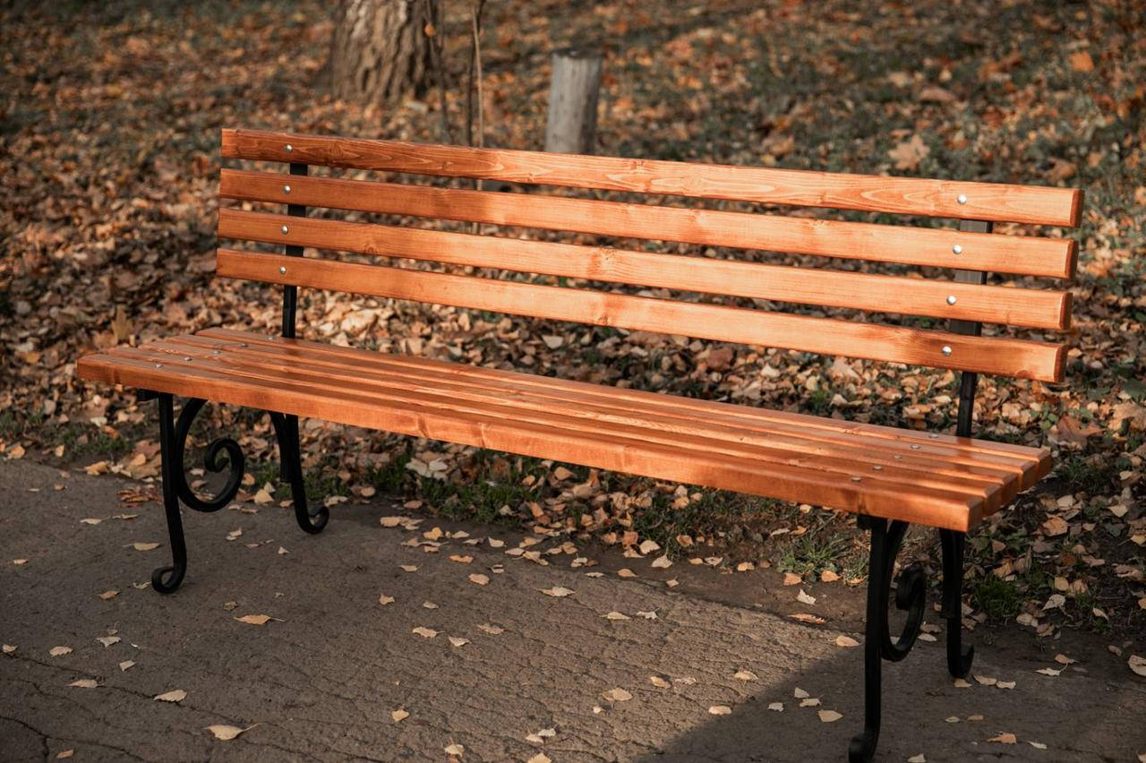 

Кованая лавка садовая Новация 1,5м, Черный