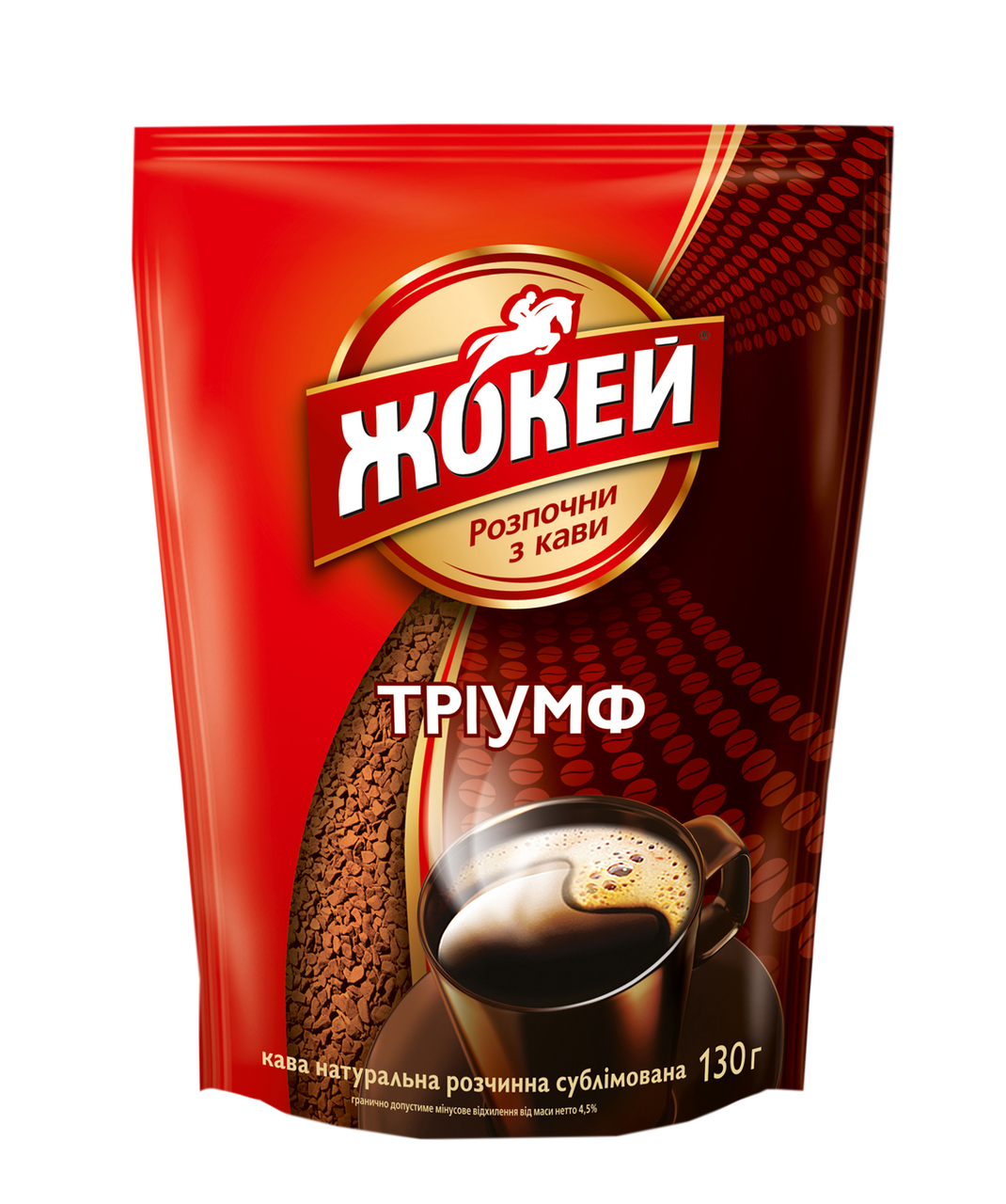 

/Кофе растворимый 130г эконом уп Триумф ЖОКЕЙ