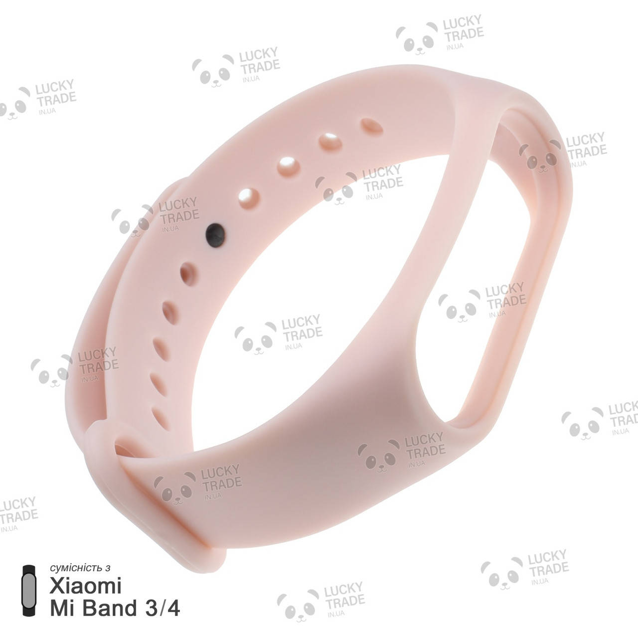

Ремешок Xiaomi Mi Band 4 / 3 силиконовый однотонный браслет для фитнес-трекера Бежевый / Розовый [1706]
