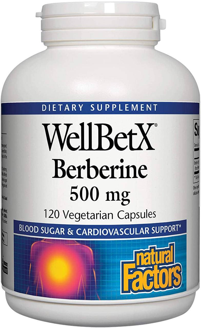 

Natural Factors WellBetX Berberine 500 mg 120 капсул