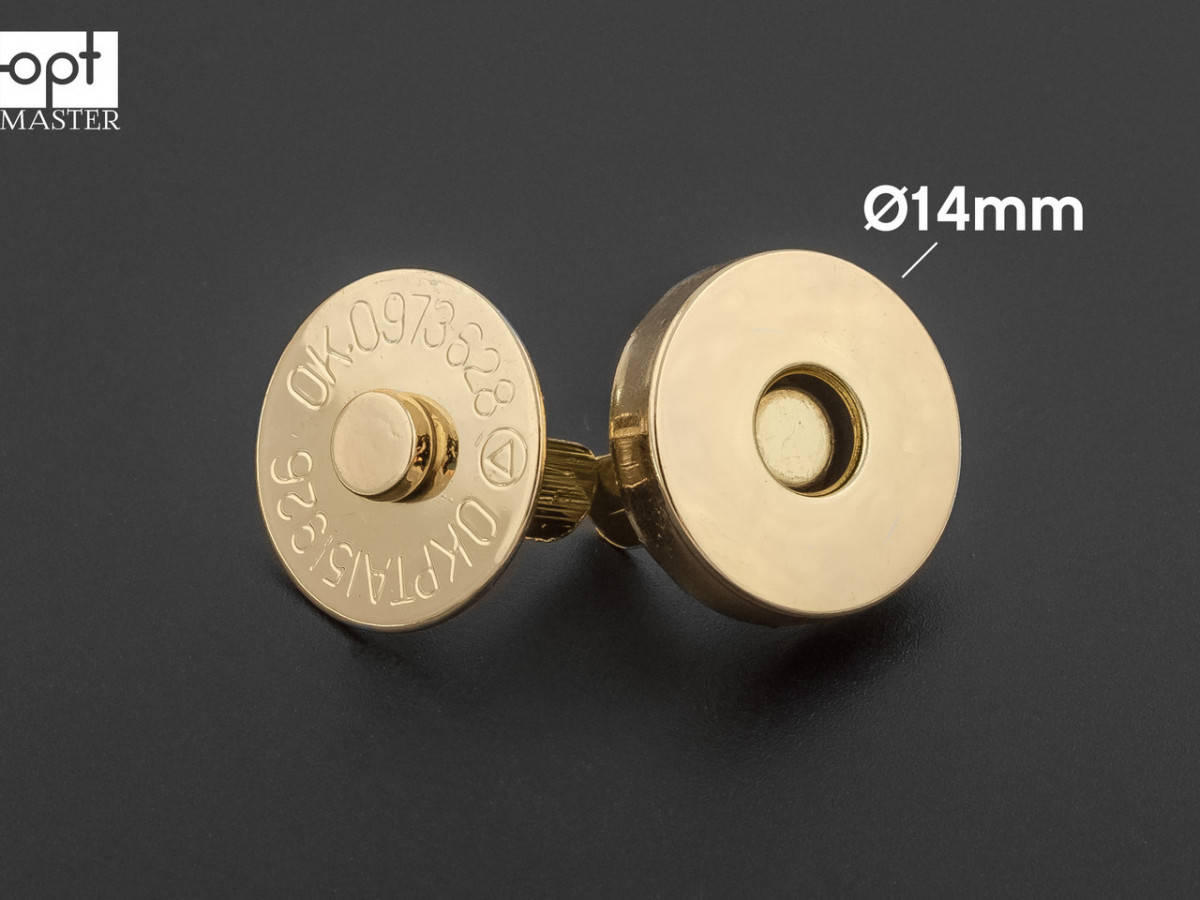 

Магнит наружный для сумки 66-102-14, круглый d14 мм, цв. золото