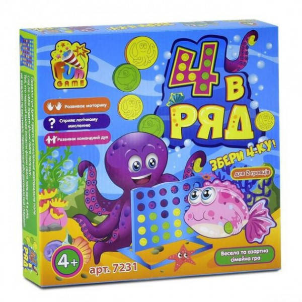

Настольная игра 4 в ряд FUN GAME 7231