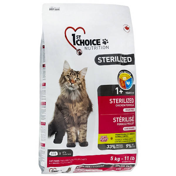 

1st Choice Sterilized Chicken сухой корм для кастрированных котов 5 кг