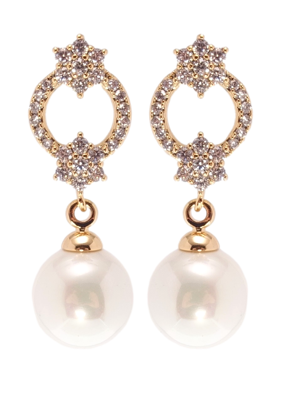 

Серьги Xuping Позолота 18K гвоздики (пусеты) "Инкрустация цирконием с жемчугом"