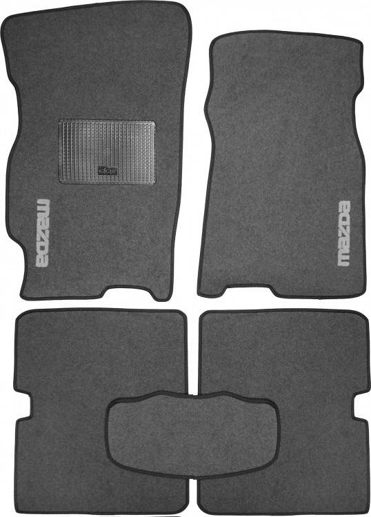 

Ворсовые коврики для Mazda CX-5 Текстильные в салон авто (серые) (StingrayUA.), Серый