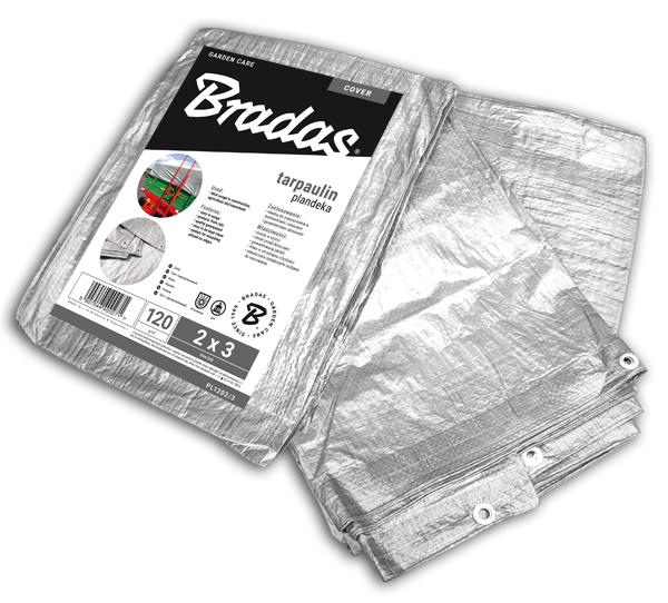 

Тент усиленный Bradas тарпаулин SILVER 120 гр/м2, 2x3 м PL1202/3