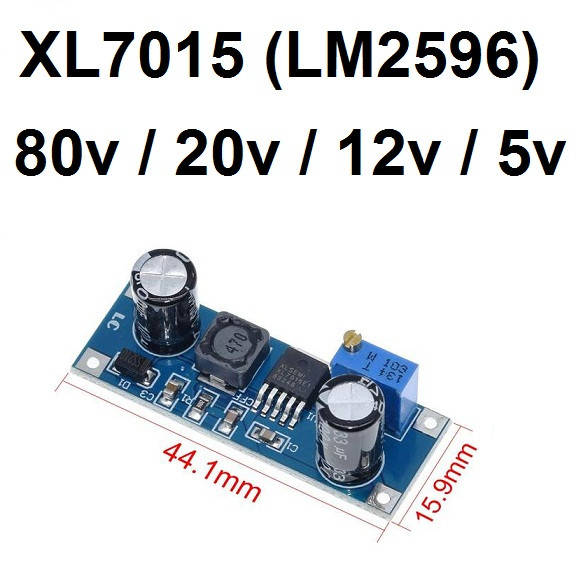 

DC-DC понижающий преобразователь XL7015 (LM2596) 80v/20v/12v/5v