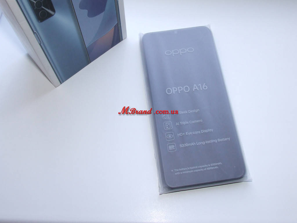 

Смартфон Oppo A16 4/64Gb, Черный