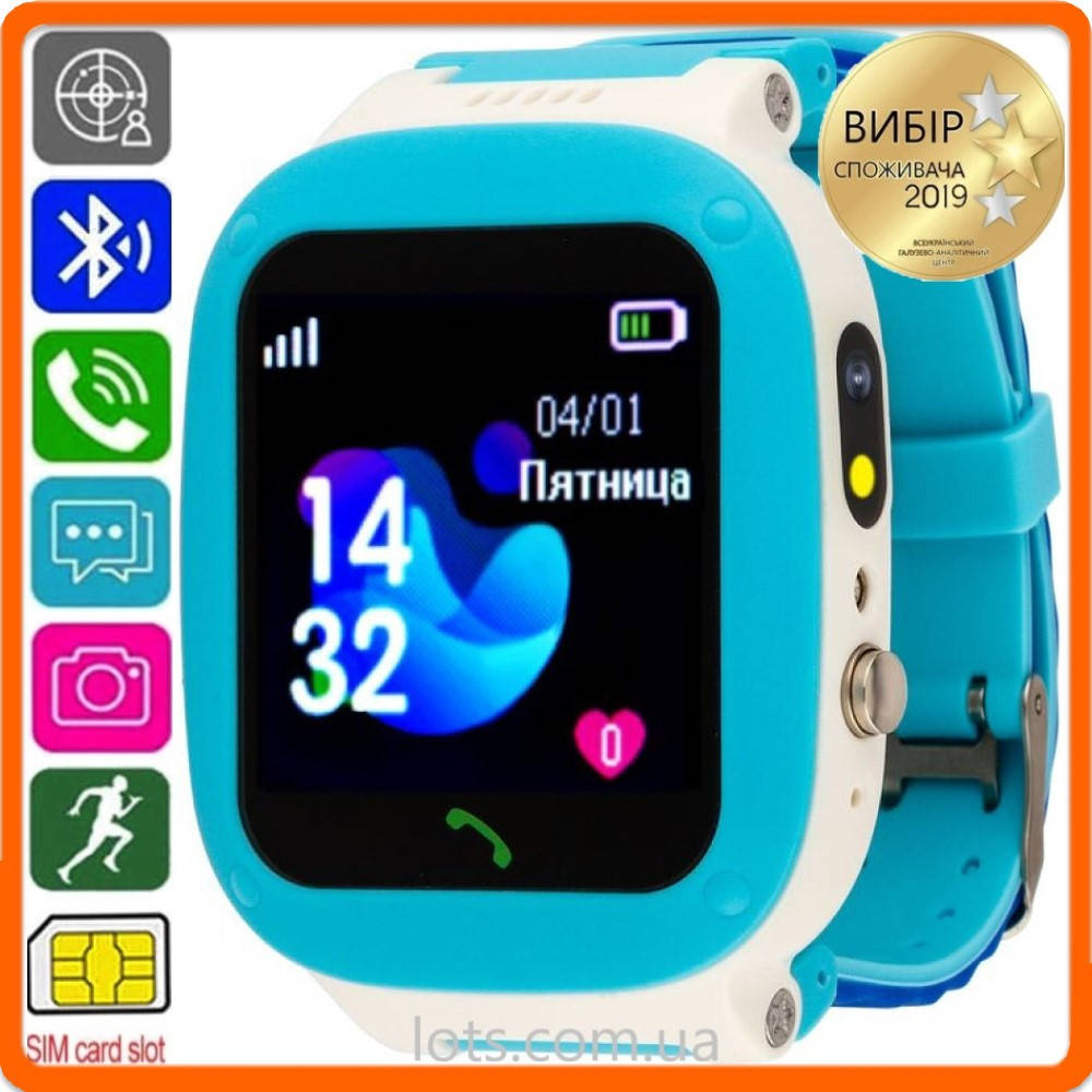 

Смарт-Часы Детские AmiGo GO004 (iP67) Blue - Умные Часы