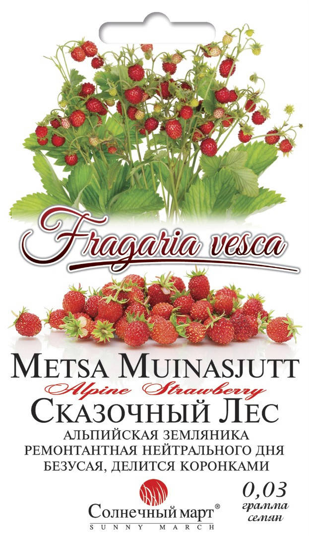 

Семена земляники Сказочный лес 0,03г ТМ СОЛНЕЧНЫЙ МАРТ