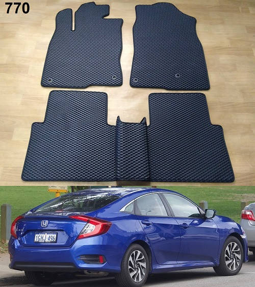

Коврики ЕВА в салон Honda Civic X '17-21, Черный