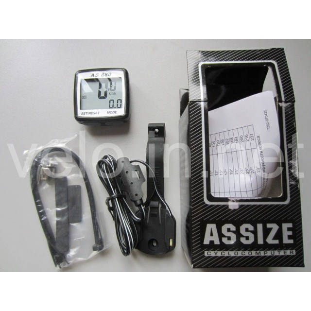 

Вело-компьютер ASSIZE AS 880 проводной (Тайвань)