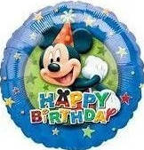 

Фольгированный шар круг "Happy Birthday" Микки Маус 18" Китай, Синий