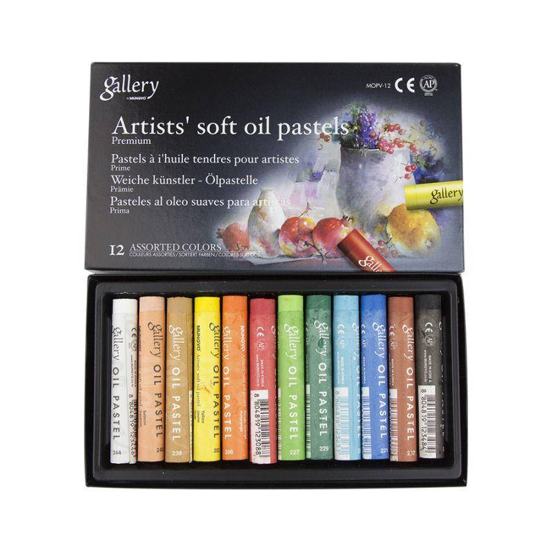 

Пастель масляная мягкая профессиональная, 12 цветов, MOPV-12, MUNGYO