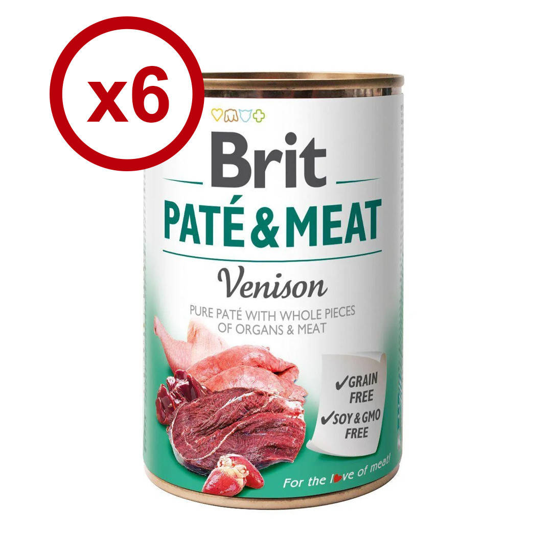 

Brit Pate & Meat консервы для собак 400г*6шт (оленина)