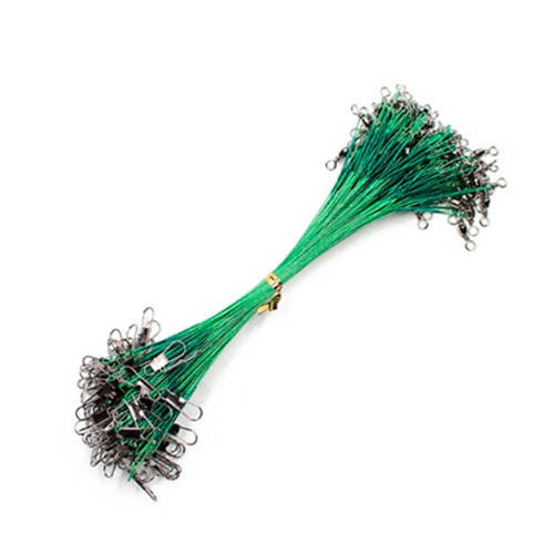 

Поводок стальной 30см 0.5мм с вертлюжком и застежкой 20 шт