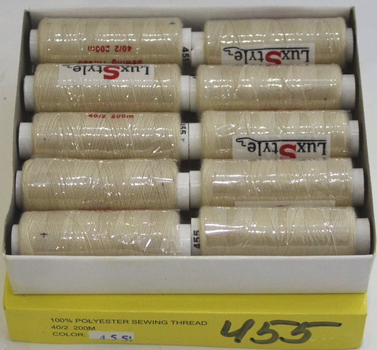 

Нитки швейные LuxStyle 40/2-200м (100% полиэстeр) №455, Разные цвета
