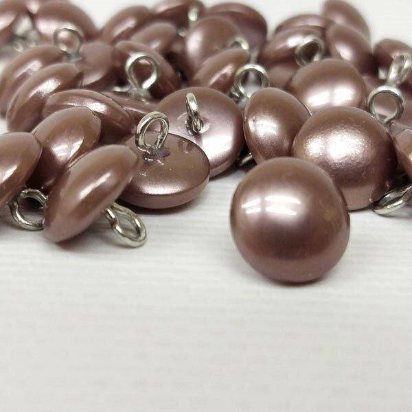 

10 шт. - Пуговицы блузочные глянцевые Ø-11мм цвет коричневый (СИНДТЕКС-1514)