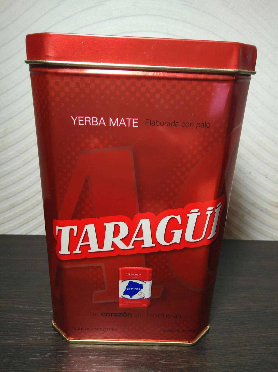 

Мате чай Taragui Elaborada 0,5kg в металлической банке (красная).