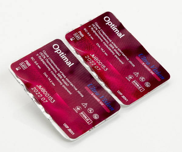 

Контактные линзы Optimal Ultra Vision 3-Monthly -3.75 8.6 1 упаковка