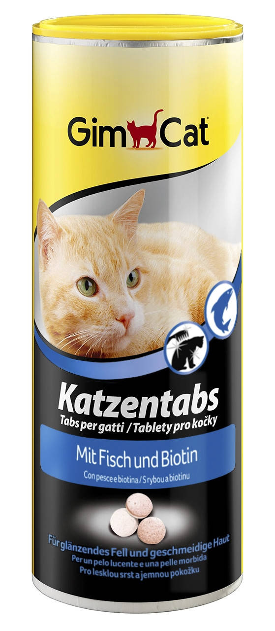 

Gimpet Katzentabs лакомство для кошек с рыбой и биотином 210г/350шт