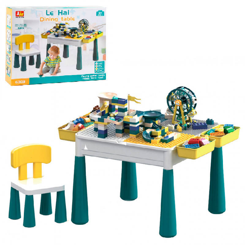 

Игровой стол 2 в 1, 6303 с конструктором