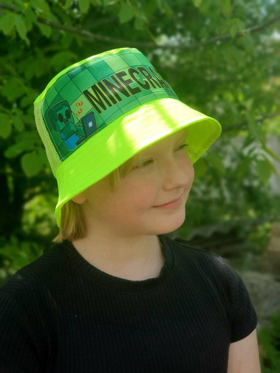 

Детская панама "Minecraft", Салатовый