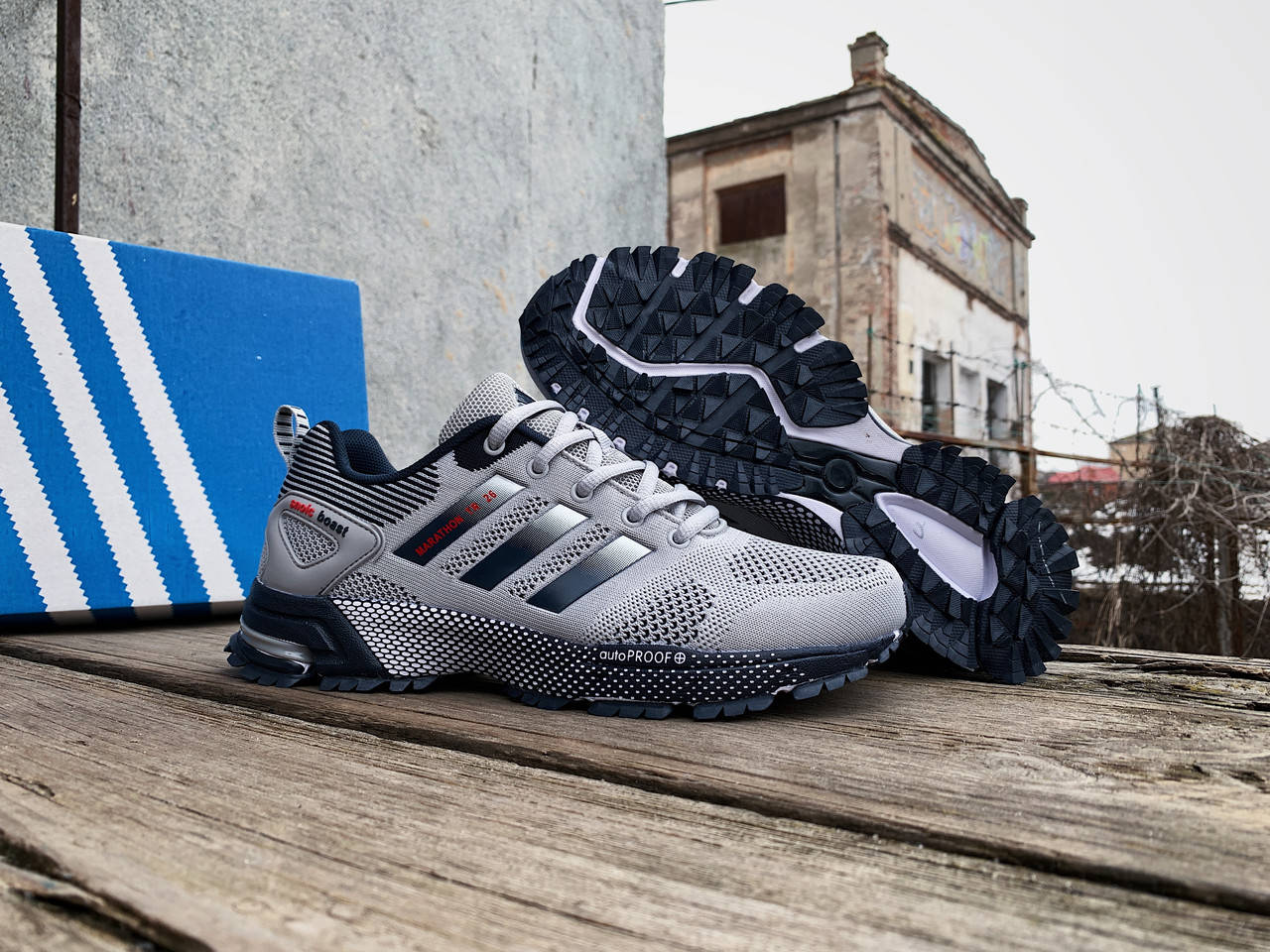 

Мужские кроссовки Adidas Marathon TR 26 светло-серые, Серый