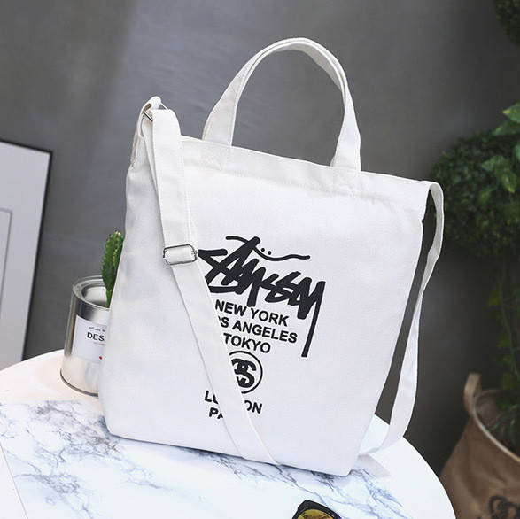 

Тканевая Эко Сумка Шоппер Stussy Стусси Белая, Белый