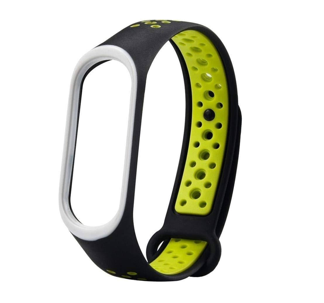 

Ремешок для фитнес-браслета Xiaomi Mi Band 3 и 4 Nike Design Black with lime