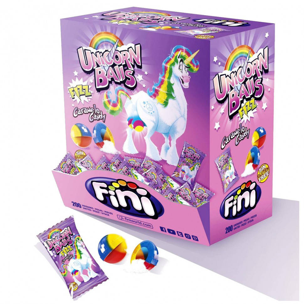 

Жевательные резинки Fini unicorn balls
