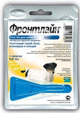 

Фронтлайн Спот Он для собак 2-10 кг 1 пипетка 05.23
