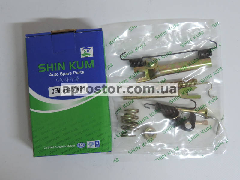 

Рем комплект задних тормозных колодок Авео SHIN KUM (полный) левый 96456494