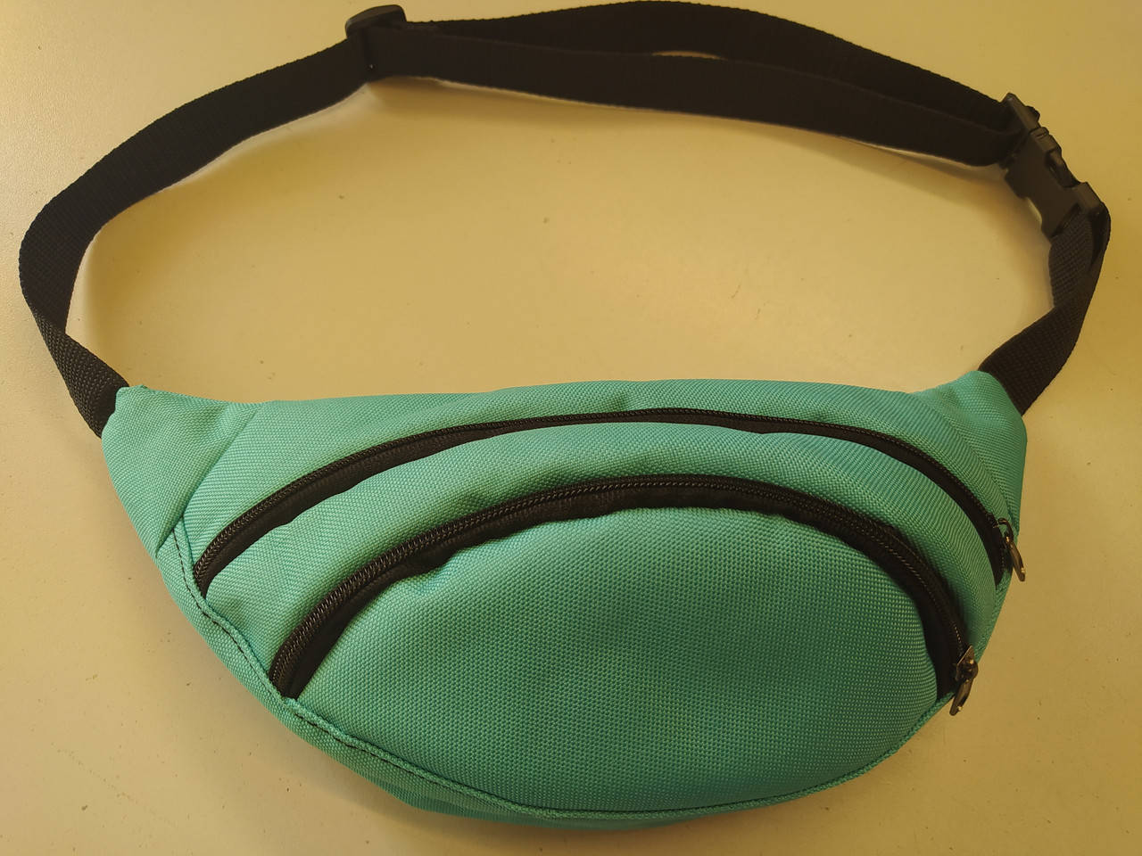 

Поясная сумка бананка. Бирюза