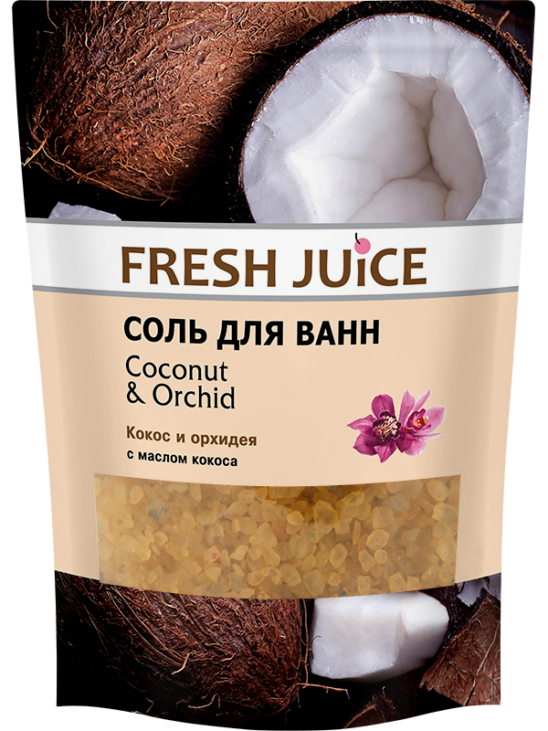 

Соль для ванн Кокос и орхидея дой-пак 500 мл Fresh Juice
