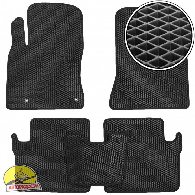 

Коврики в салон для Toyota RAV4 2001-2006, EVA-полимерные, черные (Kinetic), Черный
