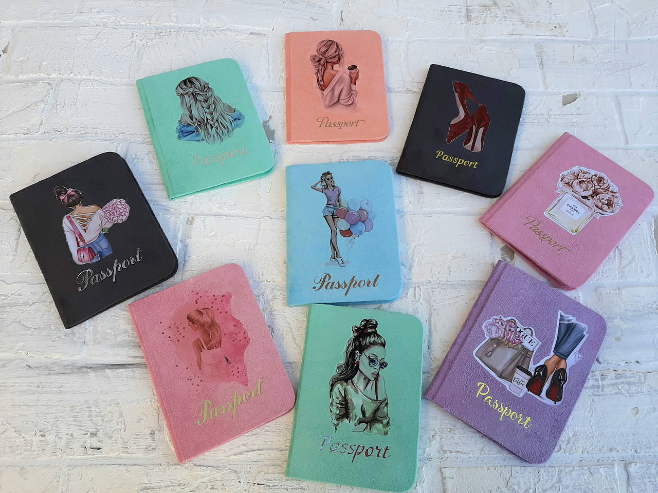 

Обложки на паспорт ручной работы, Разные цвета