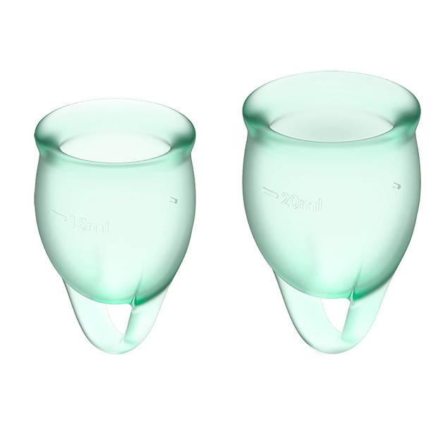 

Набор менструальных чаш Satisfyer Feel Confident Light Green all Оригинал