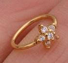 

Кольцо, серьга пирсинг для носа цветок диаметр 8 мм с кристаллами