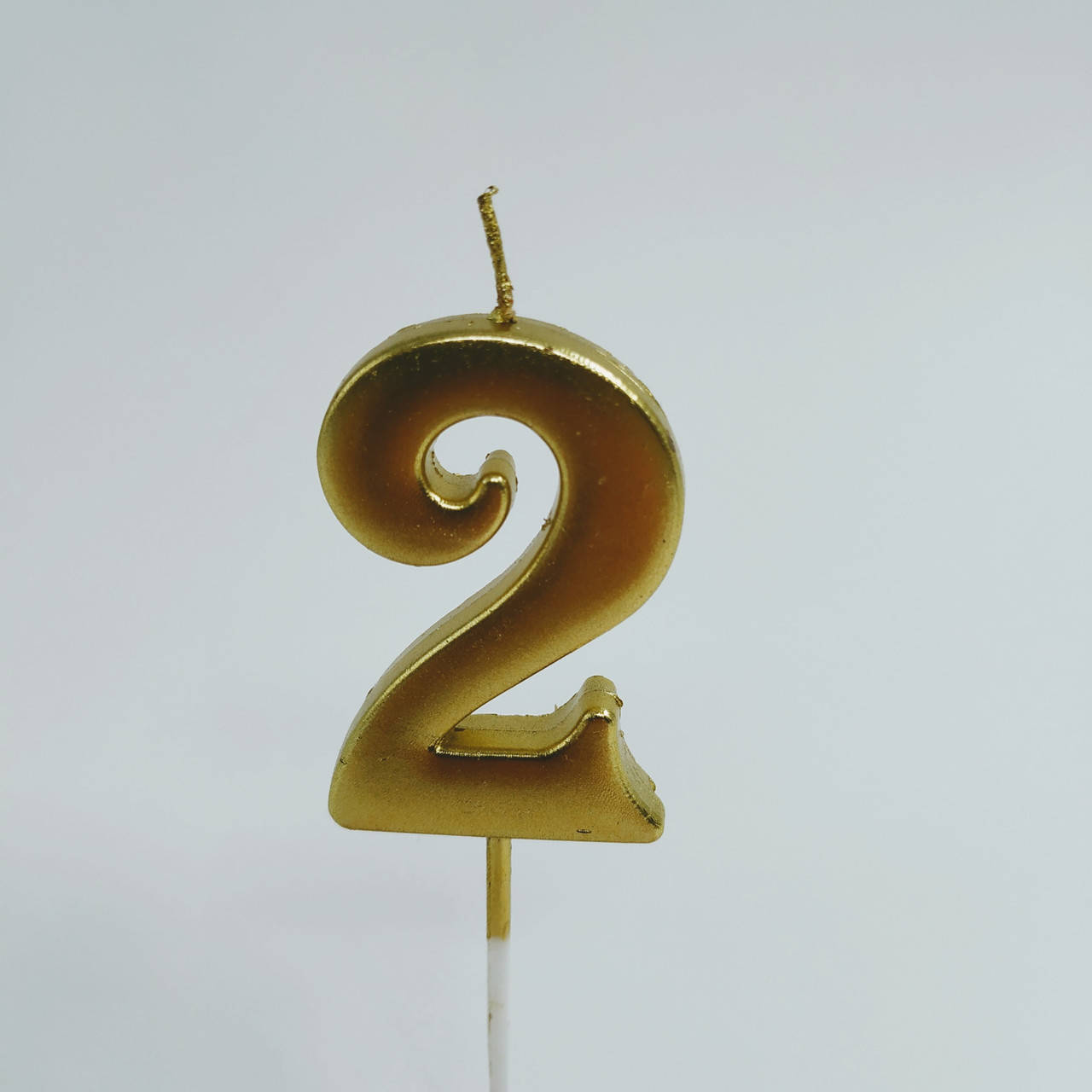 

Свеча Цифра 2 золото - 1 шт