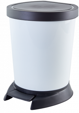 

Ведро для мусора с педалью 10л. (белое), Алеана, Белый