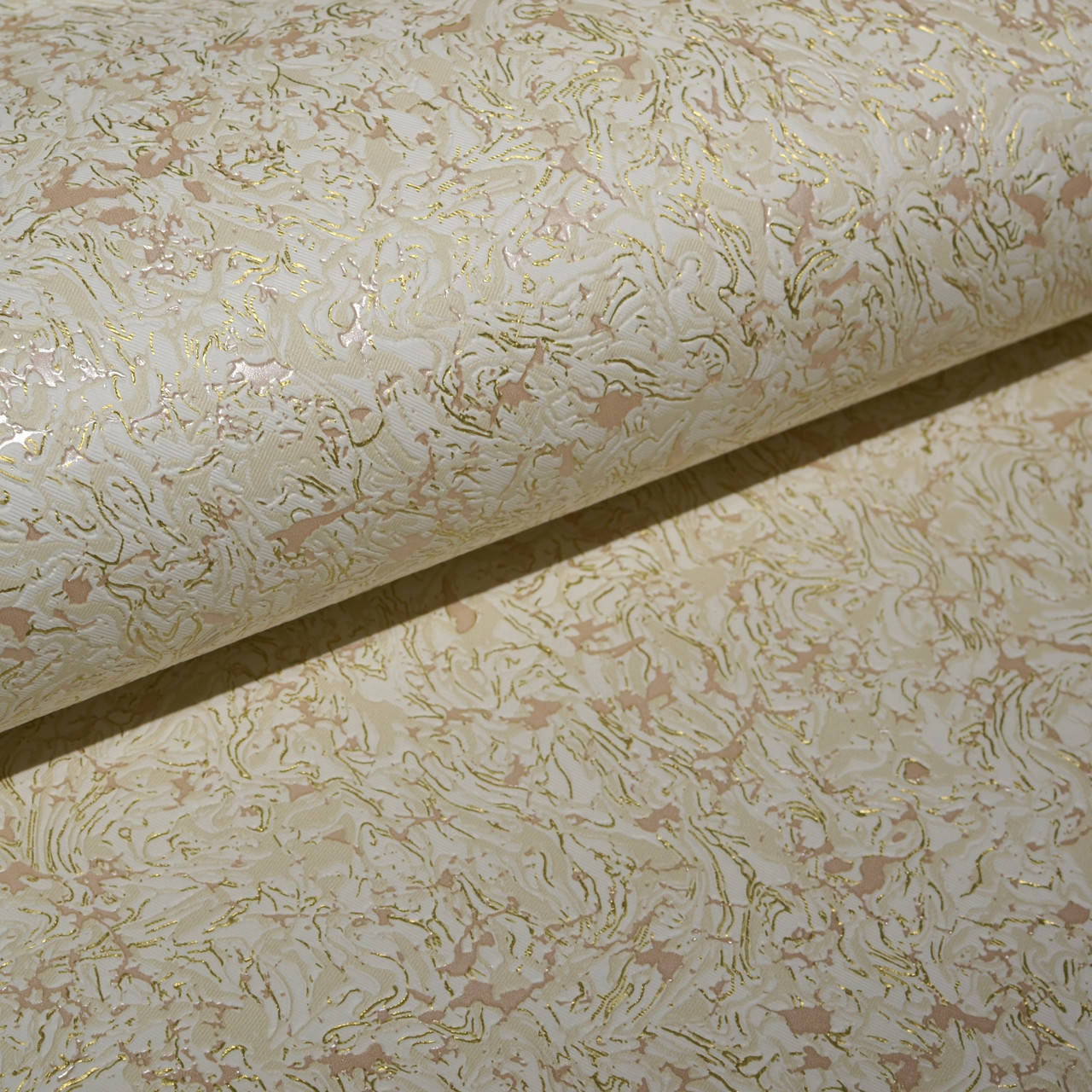 

Стильные красивые современные обои на стену бумажные дуплекс бежевые золотистые 0,53х10м, Золотистый