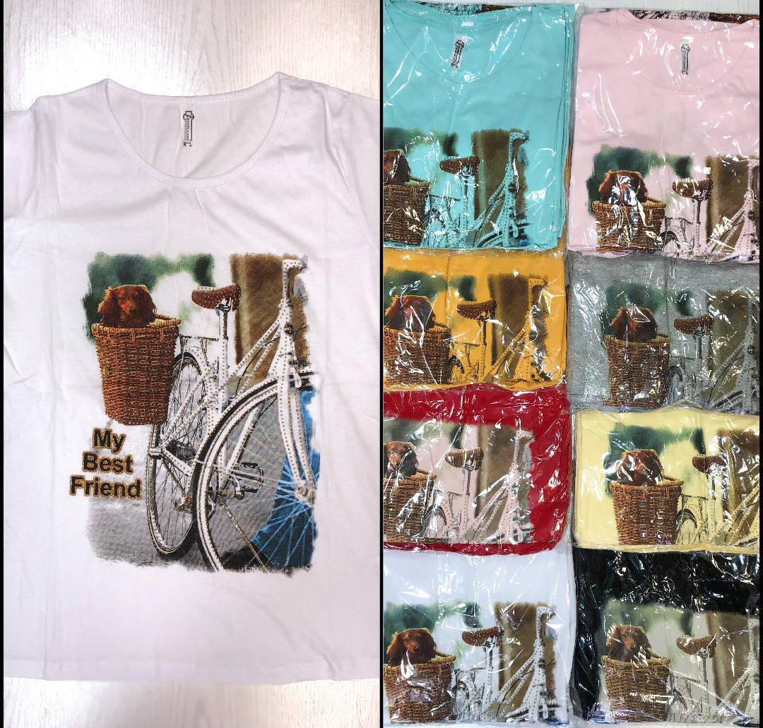 

Женская футболка модная на лето 42-48 (в расцветках)