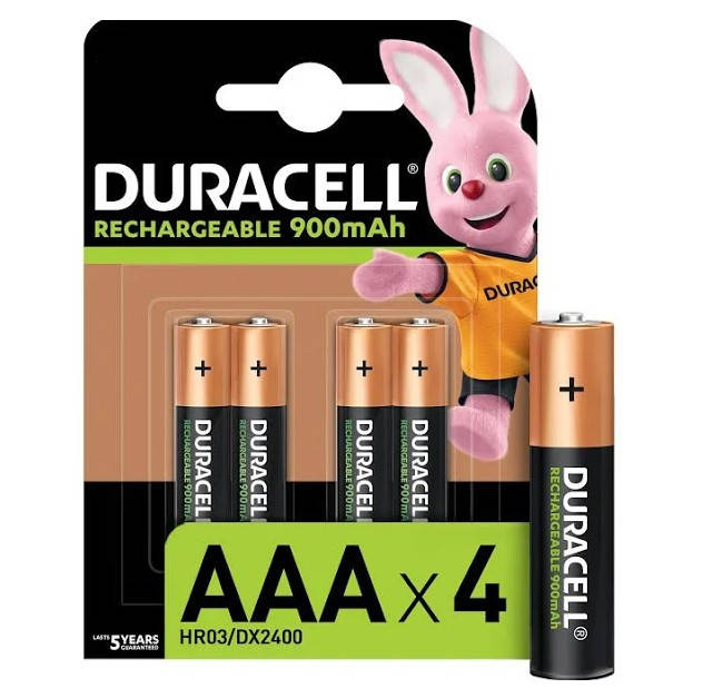 

Аккумулятор "Duracell" AAA/HR03 (1.2V, Ni-Mh, 900mAh, блістер, 4шт)