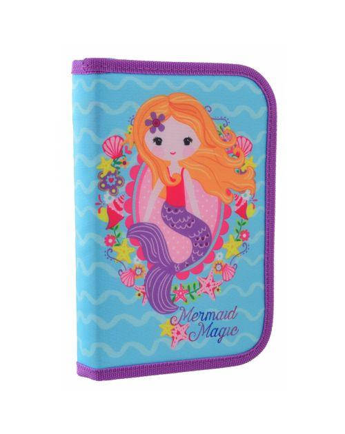 

Пенал твердый, одинарный с клапаном «Mermaid», Разные цвета