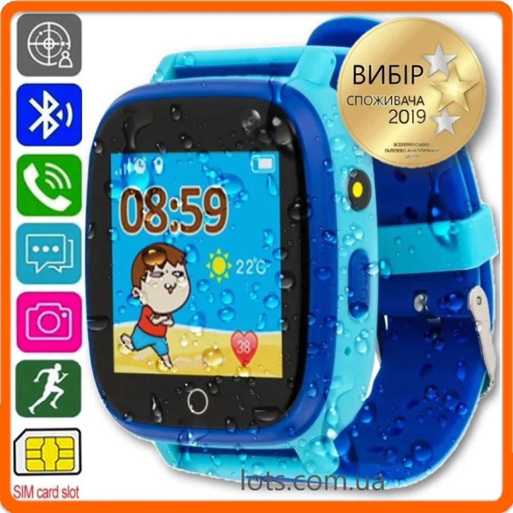 

Смарт-Часы Детские AmiGo GO001 (iP67) Blue - Умные Часы