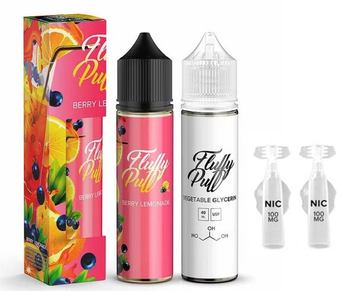 

Набор для самозамеса жидкости Fluffy Puff Berry Lemonade 60 мл. 6 мг/мл