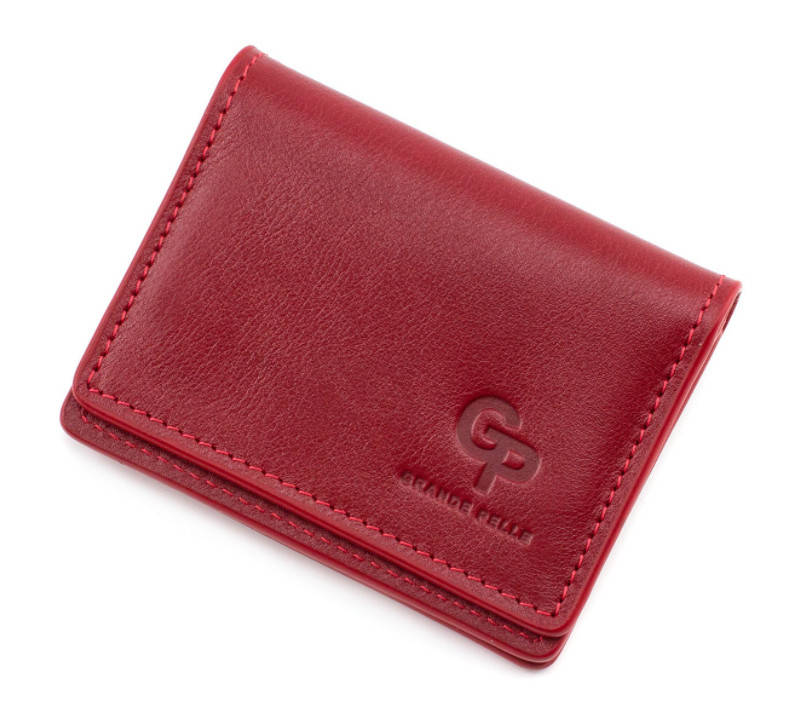 

Обложка для документов на авто красная из кожи GP, красная обложка для прав/техпаспорта/ID карты кожаная, Красный