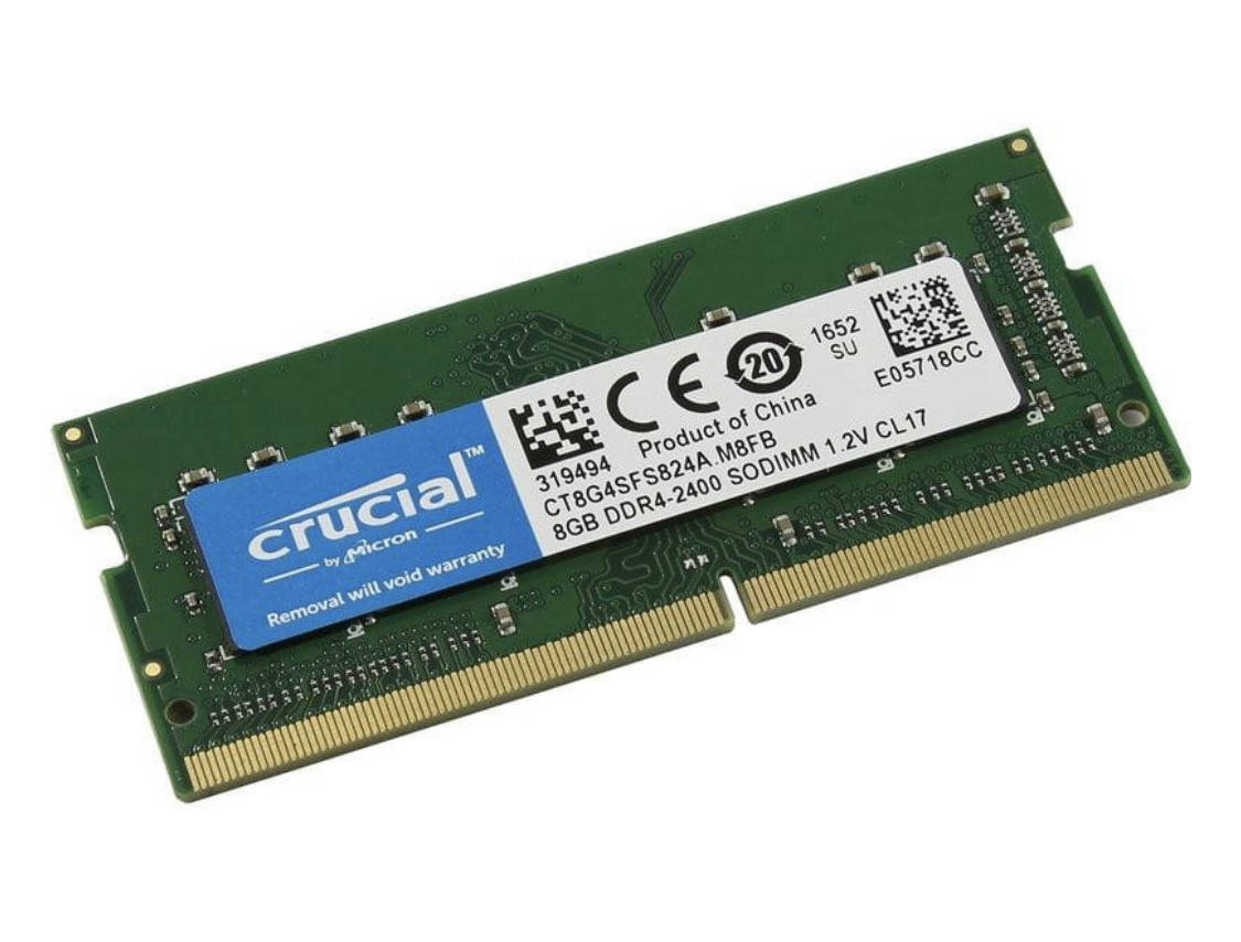 

Модуль памяти для ноутбука Micron DDR4 8GB 2400 MHz SoDIMM (CT8G4SFS824A)
